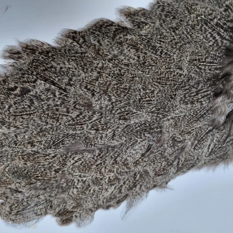 Whiting Coq de Leon Hen Saddle in Silver Speckled-4